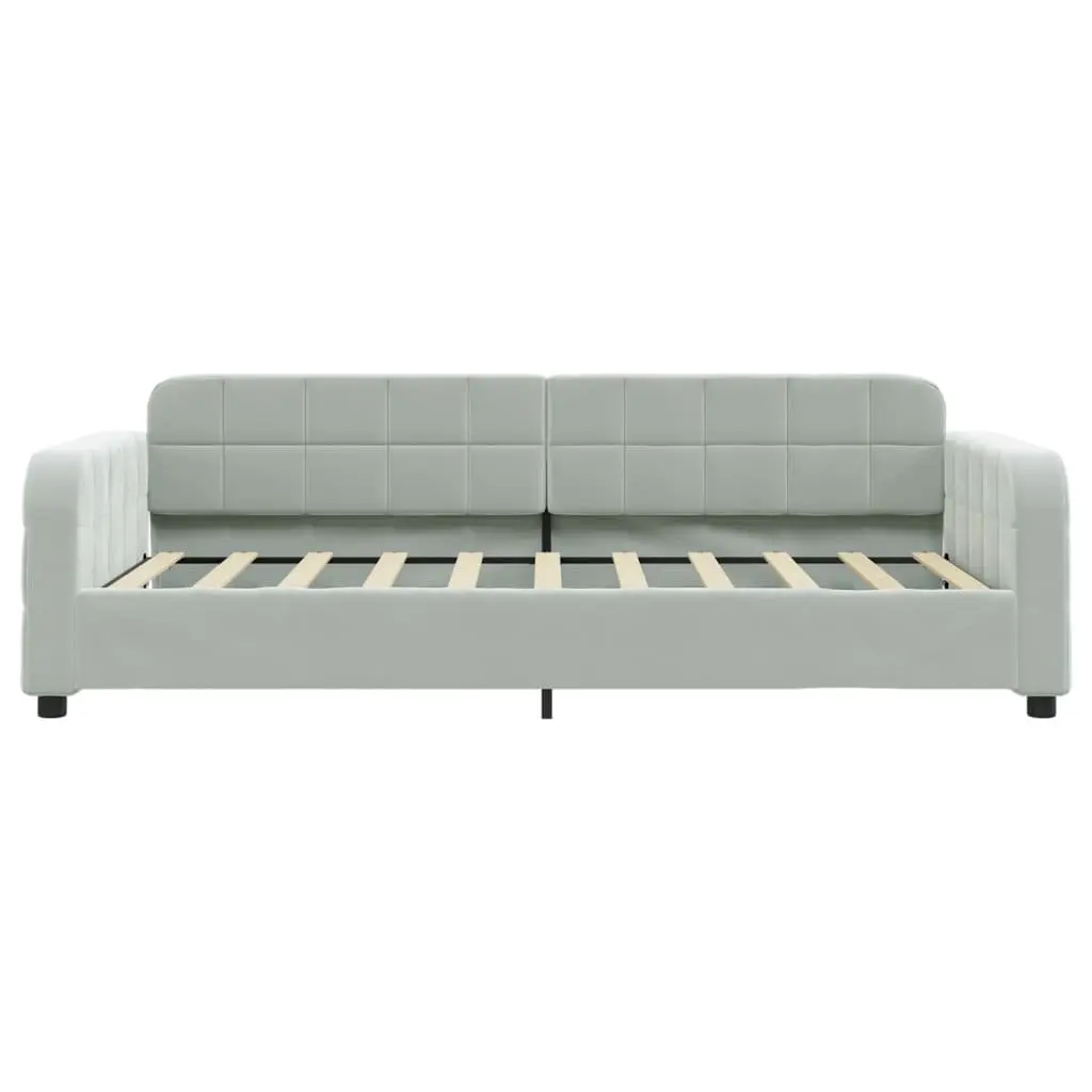 Day Bed Sofa Velvet Grey 90x190cm Modern Couch Furniture