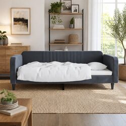 Practical Velvet Grey Day Bed Sofa for Guests