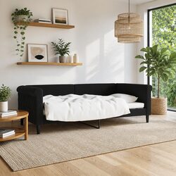 Black Velvet Day Bed Sofa for Home Use