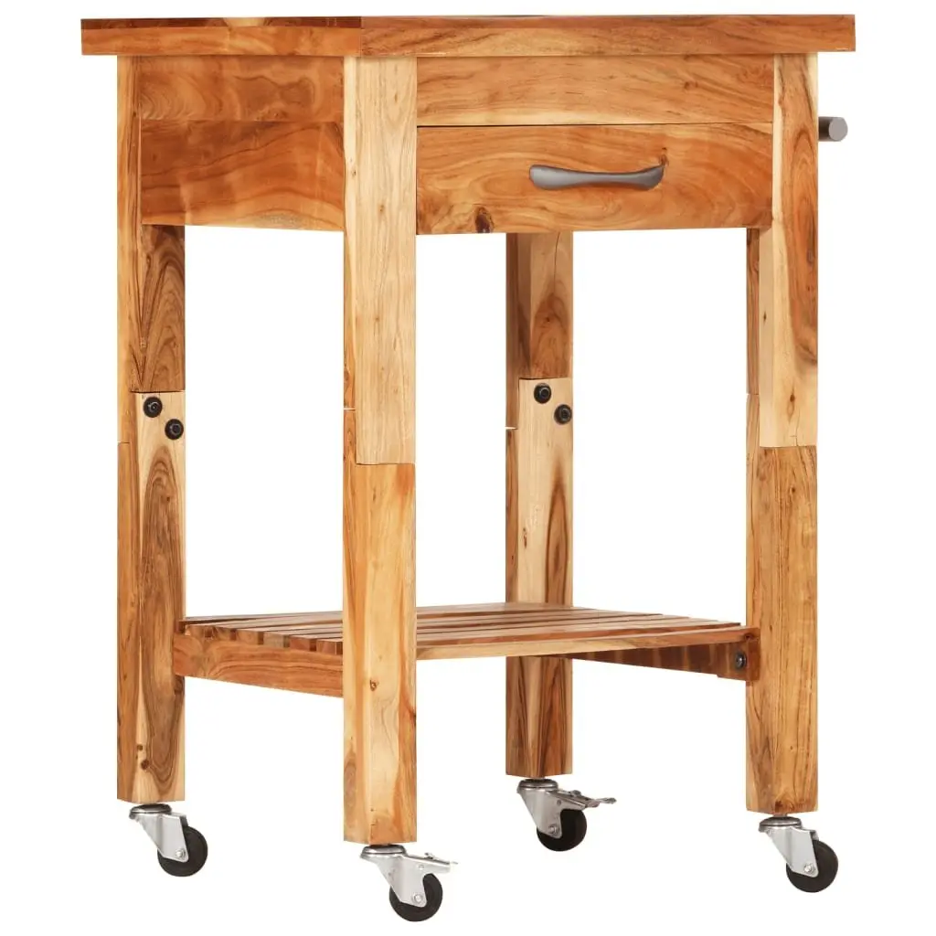 Kitchen Trolley 55x55x89cm with Casters and Storage