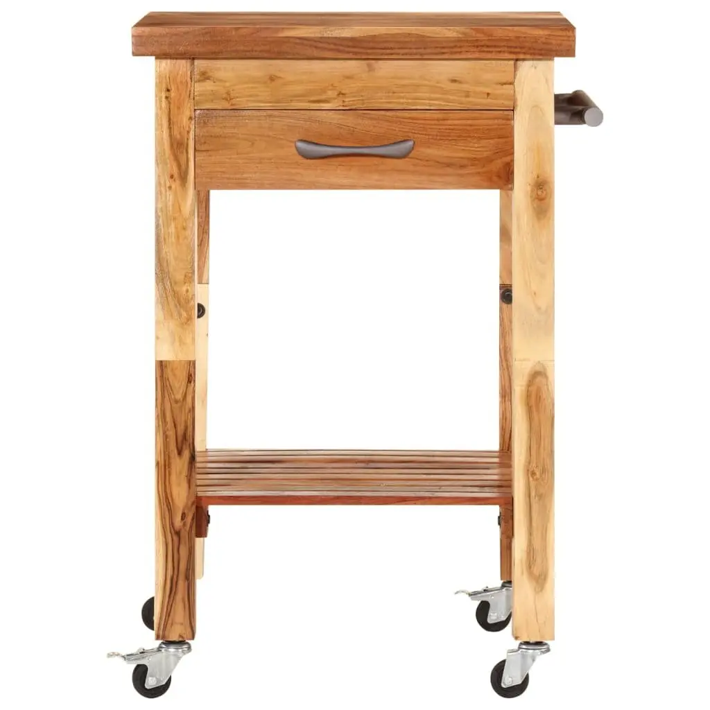 Kitchen Trolley 55x55x89cm with Casters and Storage