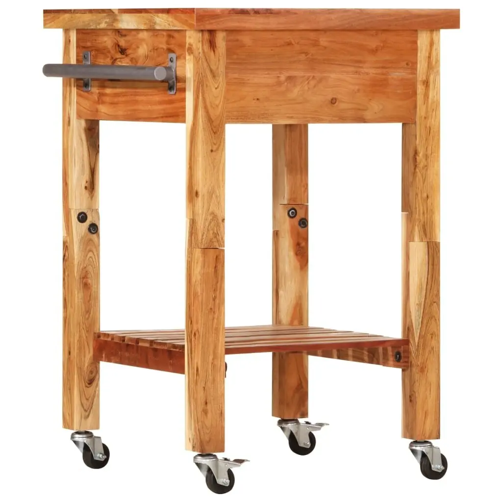 Kitchen Trolley 55x55x89cm with Casters and Storage