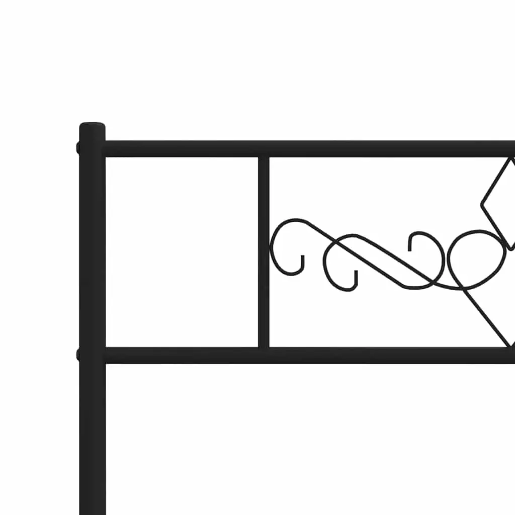 Metal Bed Frame Powder-coated Steel King Single 107x203 cm Black