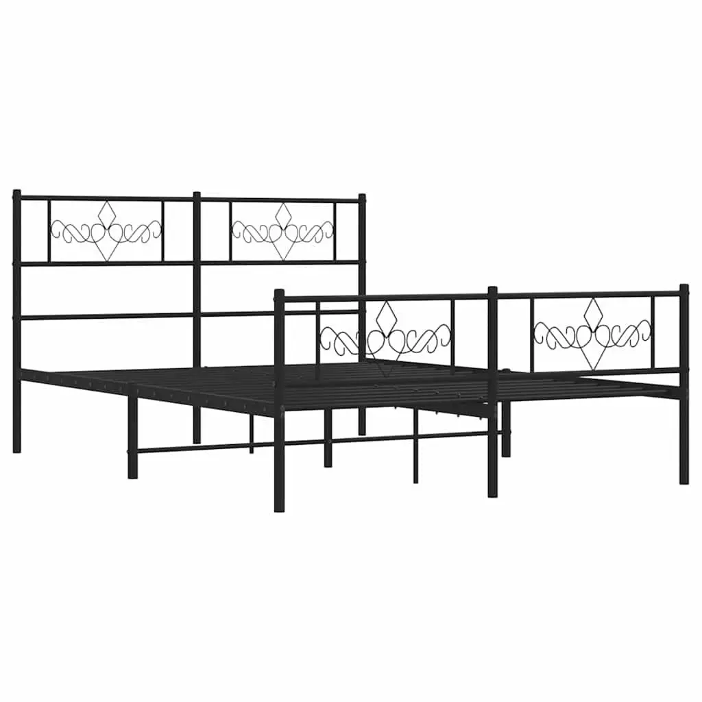 Metal Bed Frame 135x190 cm Suits Any Bedroom