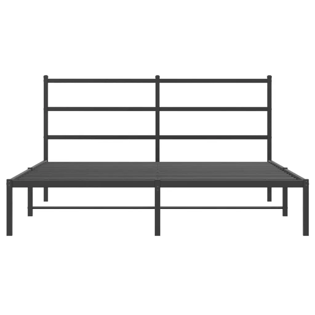 Metal Bed Frame 150x200 cm with Headboard