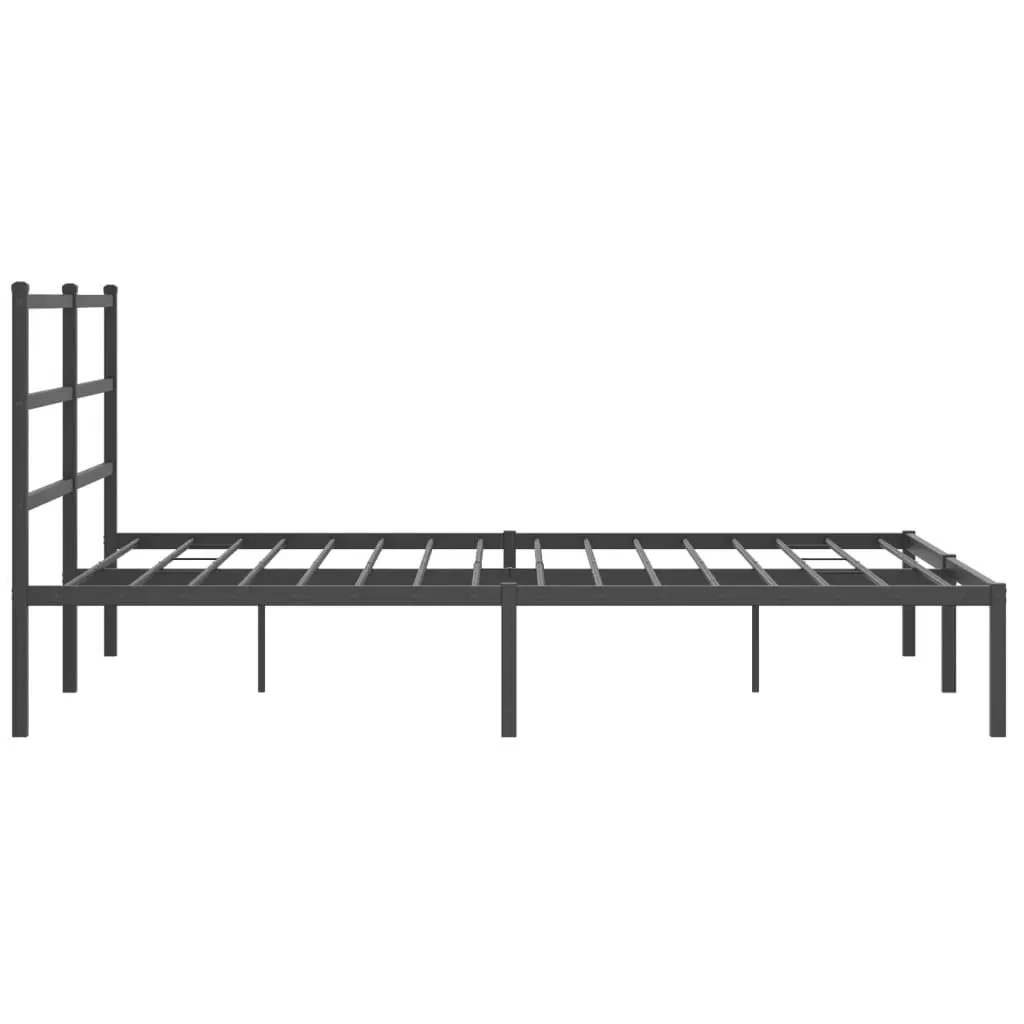 Metal Bed Frame 150x200 cm with Headboard