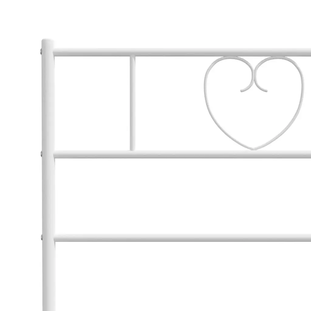 White Metal Bed Frame King Single with Storage