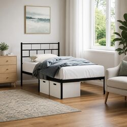 Practical King Single Metal Bed Frame 107x203 cm for Your Home