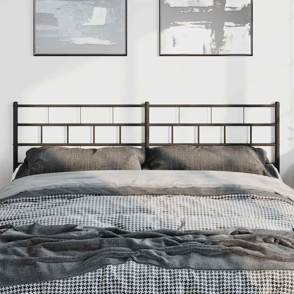 Metal Headboard Black 180cm Bed Frame Header Bedroom Furniture Stylish Design