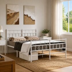 Practical Metal Bed Frame for Everyday Use 150x200 cm