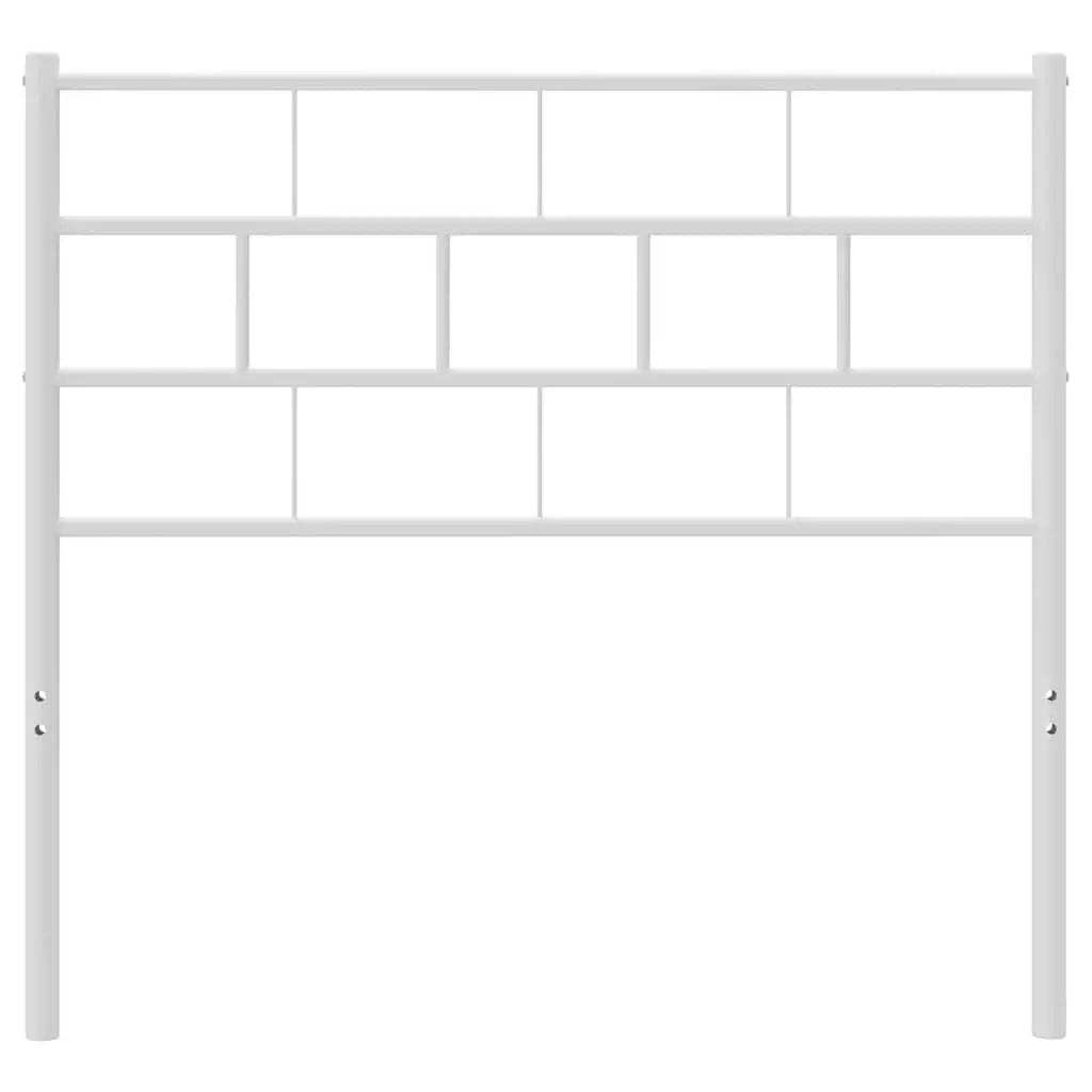 Metal Headboard White 107cm Bed Header Stylish Design Powder-Coated Steel