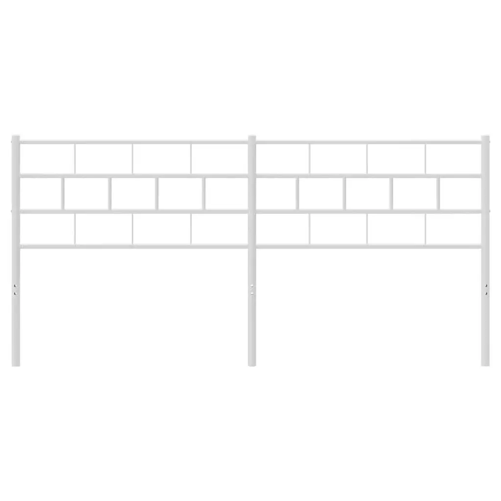 Metal Headboard White 180cm Bed Frame Header Bedroom Furniture Sturdy Design