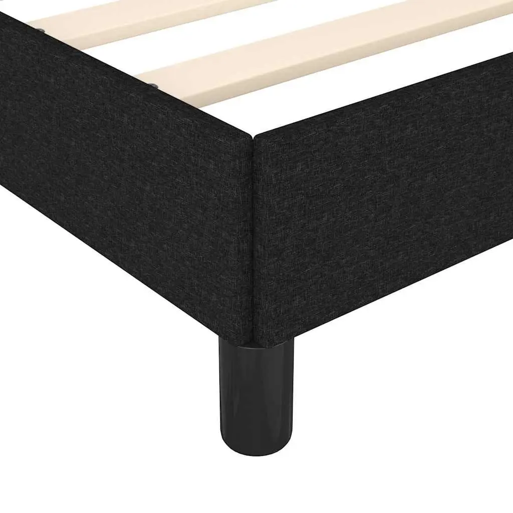 King Single Bed Frame Black Fabric Upholstered Platform Bedroom Furniture