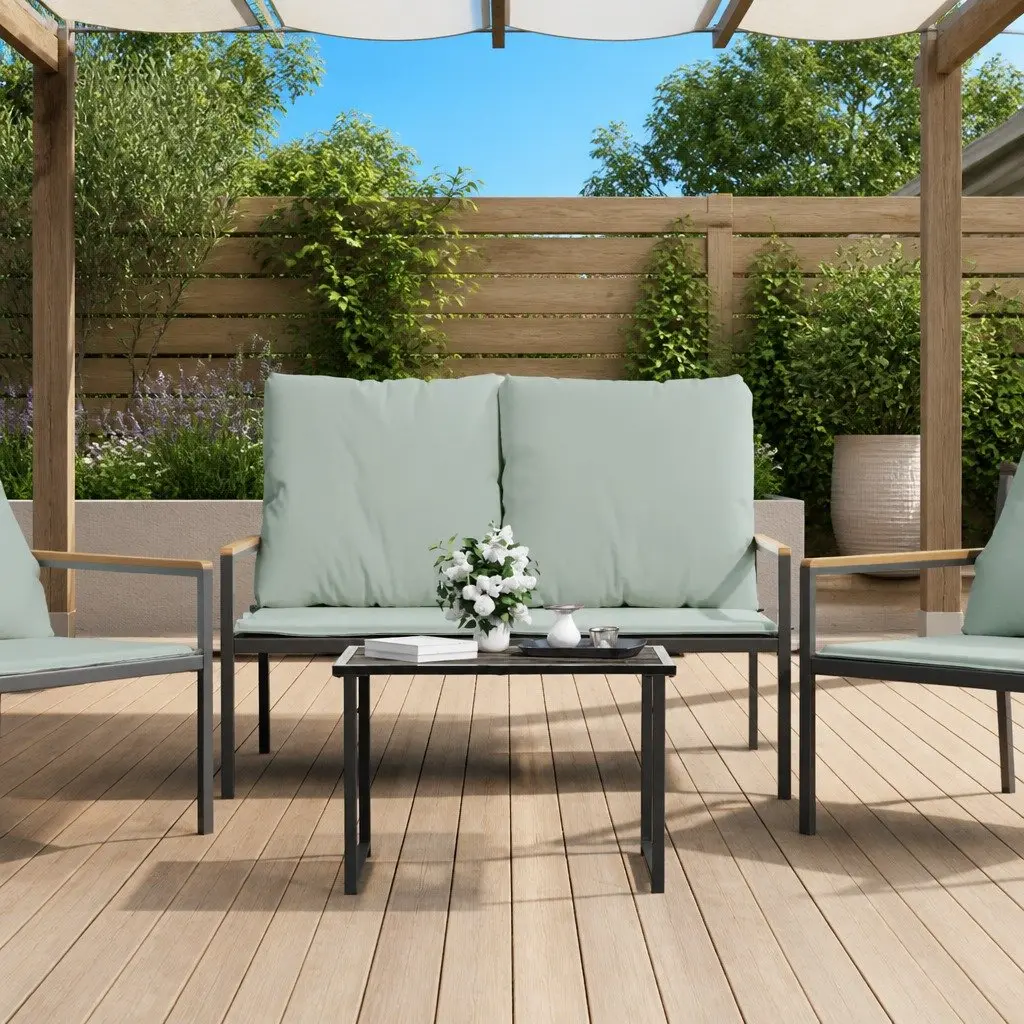 Garden Table Steel Frame 55x40x37cm Anthracite Outdoor Patio Leisure Furniture