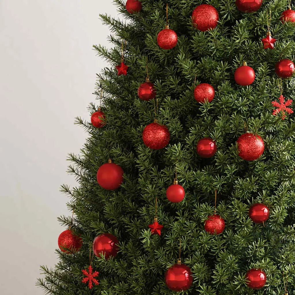 Christmas Bauble Set Polystyrene 111 Piece Red Ornaments