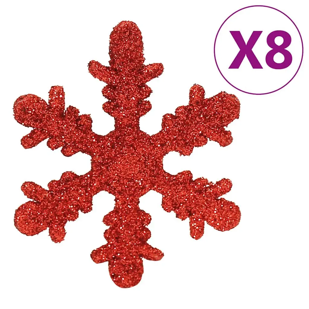 Christmas Bauble Set Polystyrene 111 Piece Red Ornaments