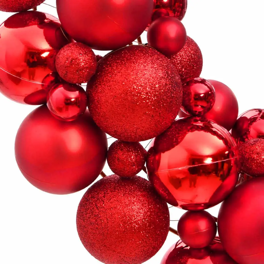 Christmas Wreath Polystyrene 45cm Red Holiday Door Decoration