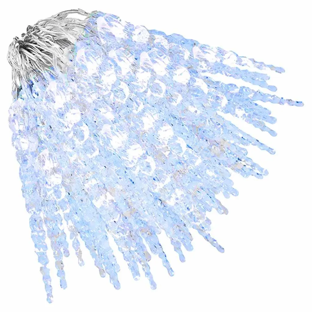 Christmas Icicle Light 200 LEDs Cold White 20m PVC Acrylic Indoor Outdoor Holiday Decoration