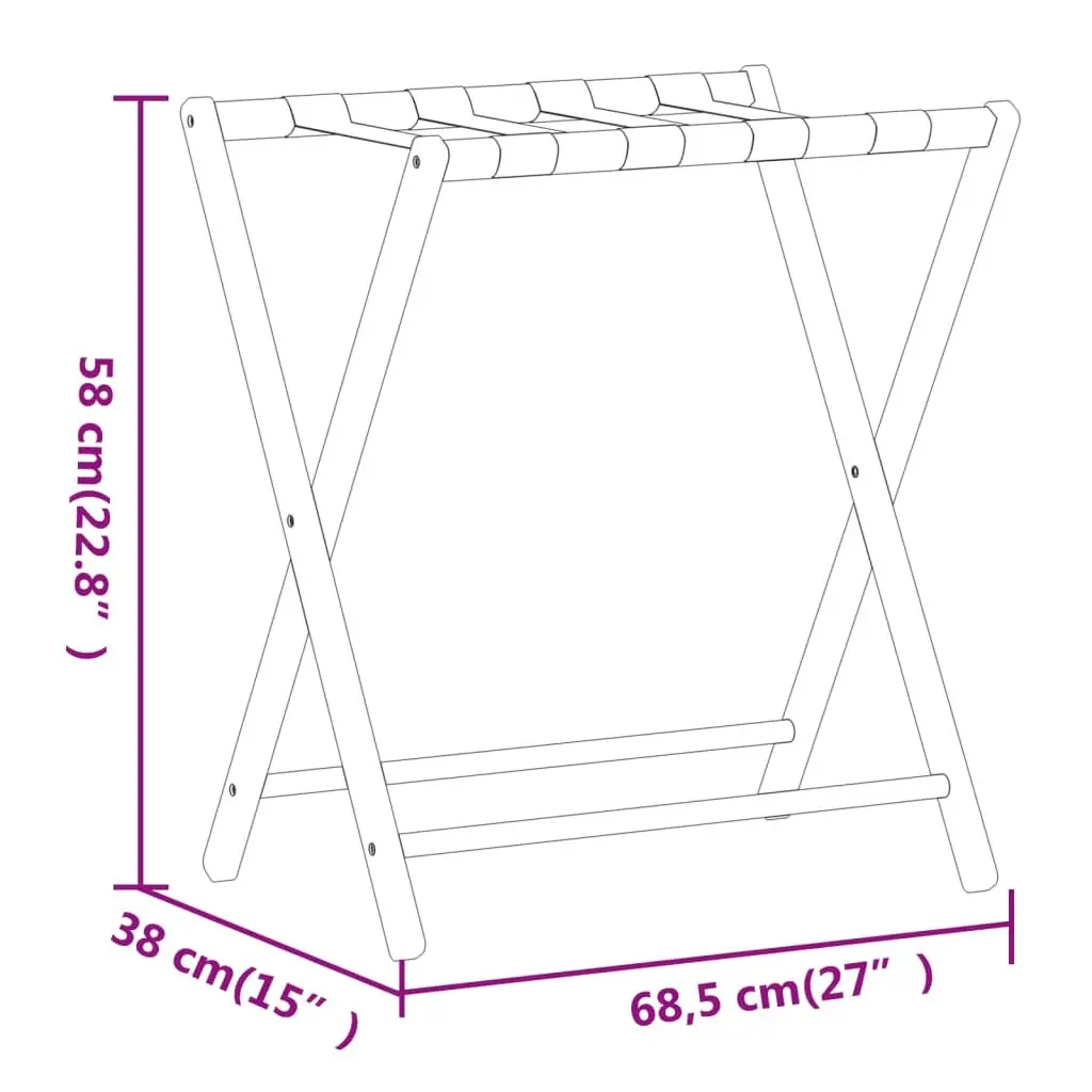 Bamboo Luggage Rack for Home Organization