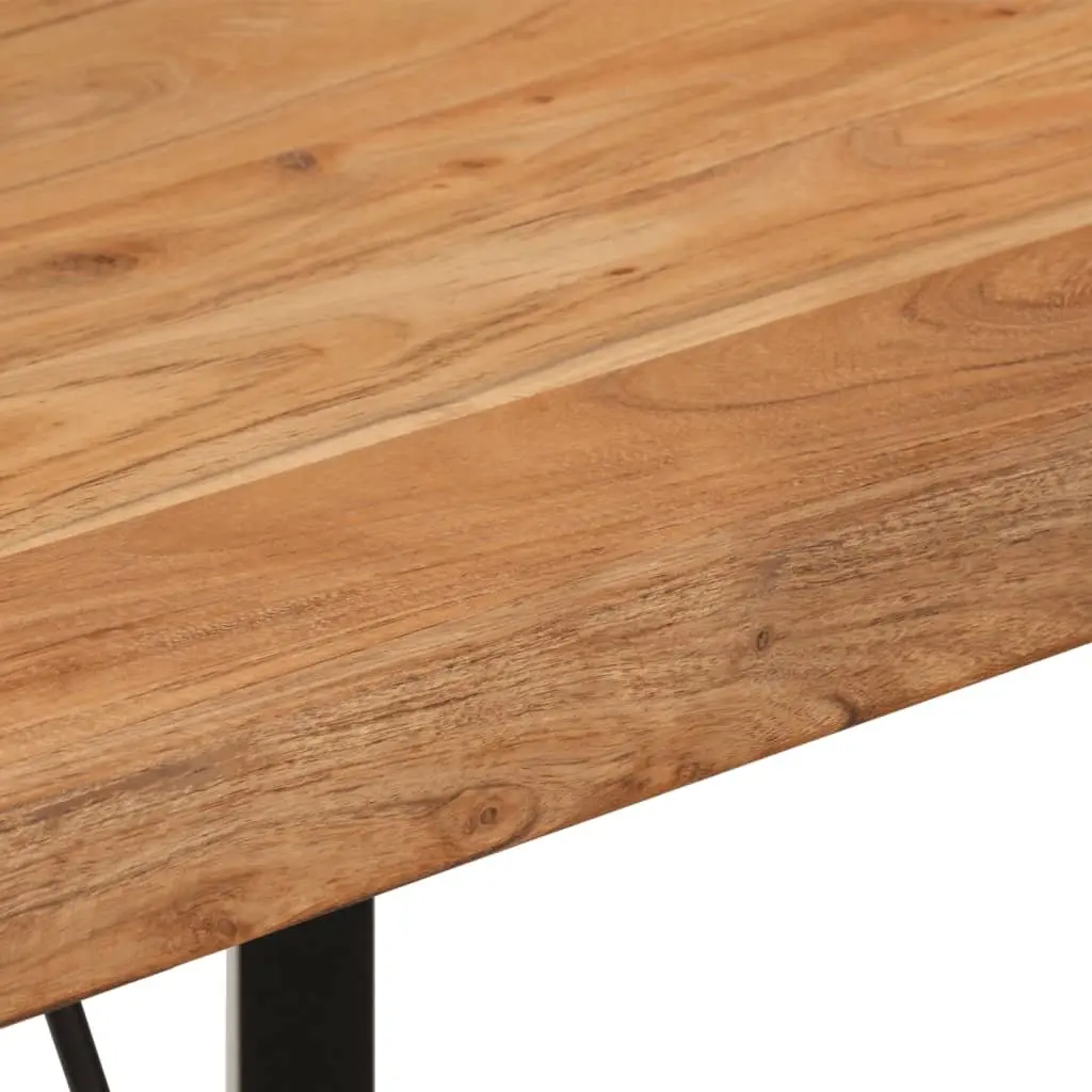 Acacia Wood Bar Table Iron Frame 110x55x107cm Brown Kitchen Dining Furniture