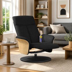 Black Massage Recliner Chair for Relaxation at Home