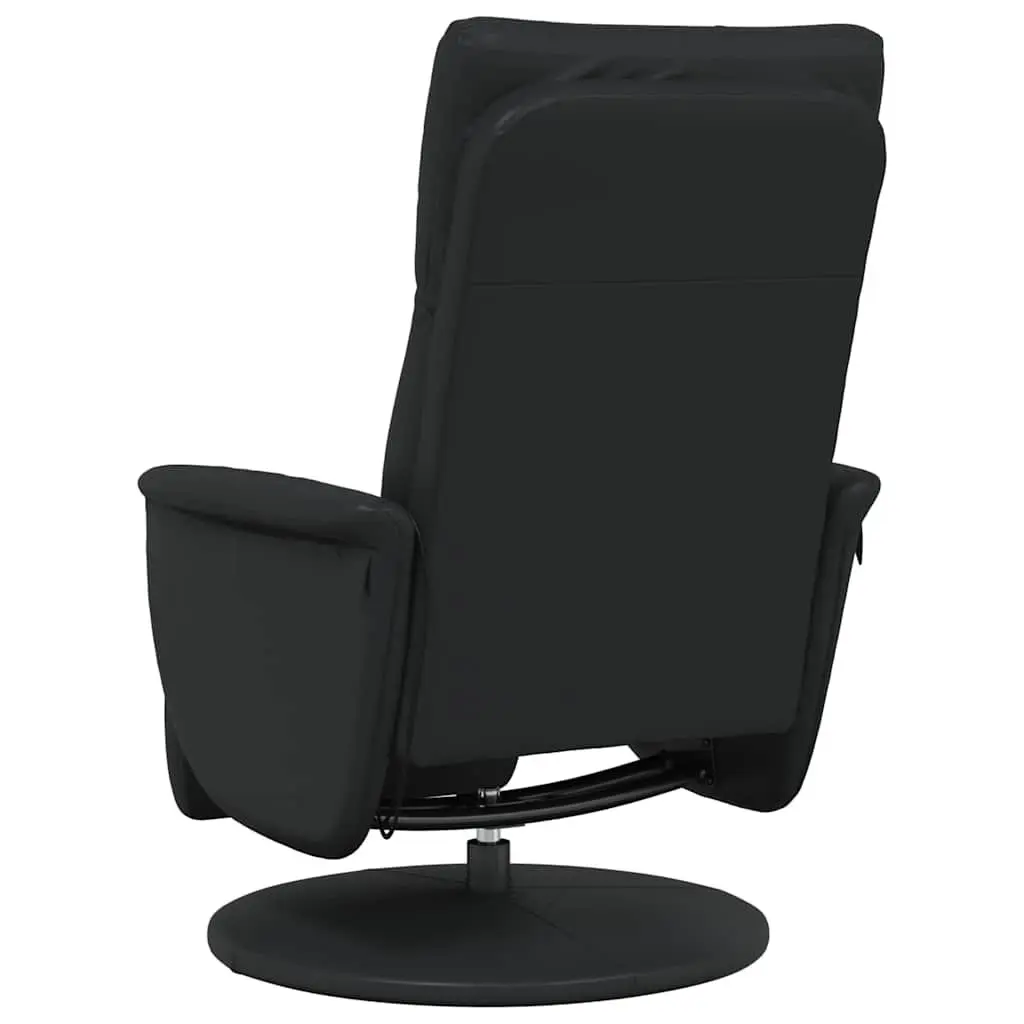 Massage Recliner Chair with Footrest Swivel Black Faux Leather Vibration