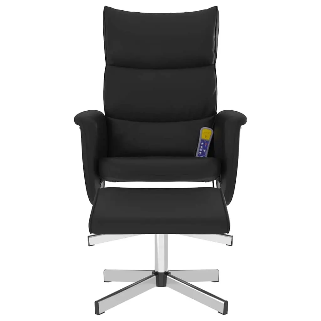 Massage Recliner Chair Faux Leather Armchair Footstool Swivel Vibration Relax