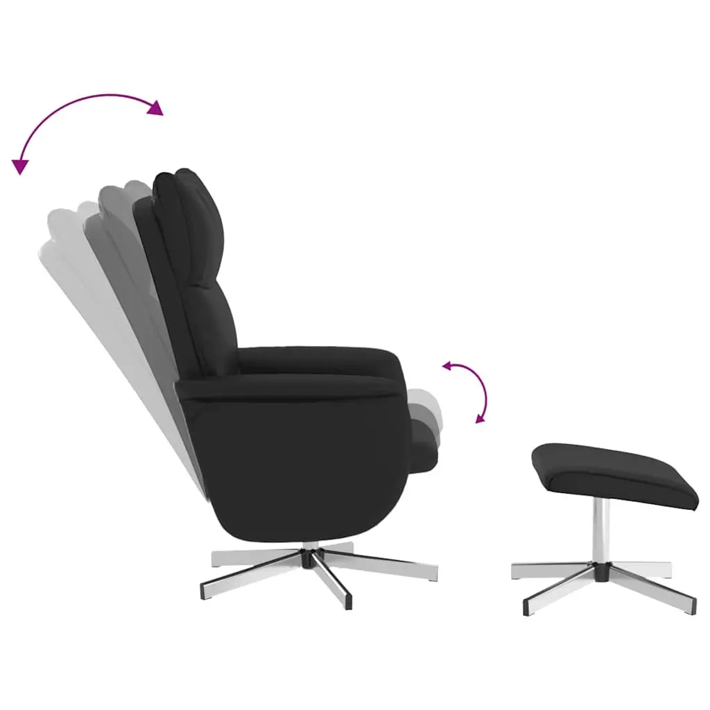 Massage Recliner Chair Faux Leather Armchair Footstool Swivel Vibration Relax
