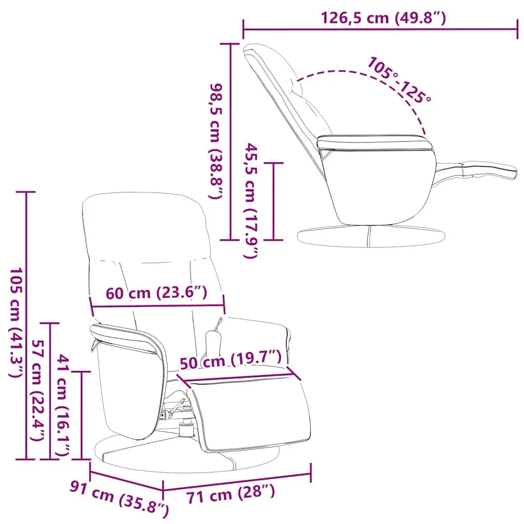 Grey Velvet Massage Recliner for Home Use