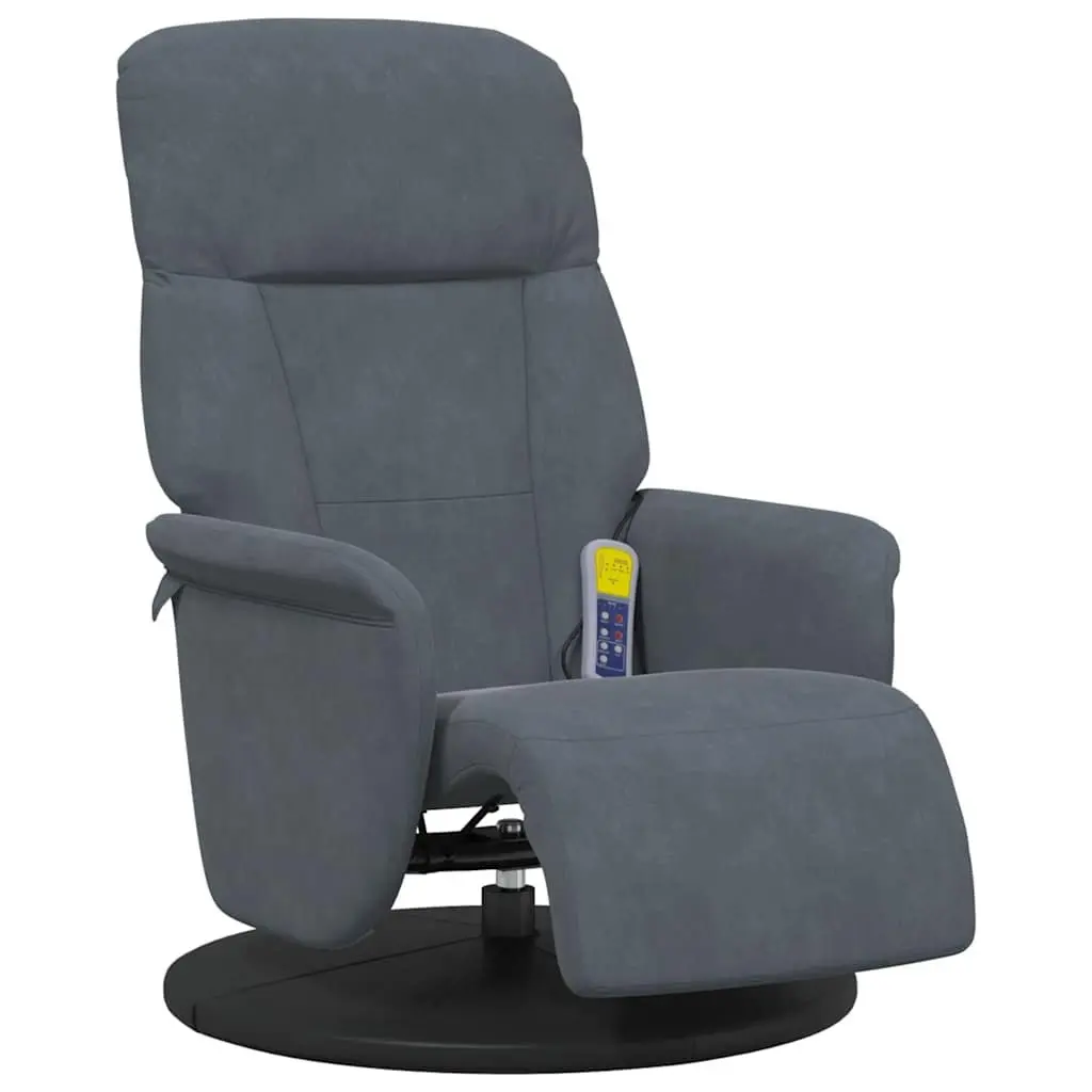 Grey Velvet Massage Recliner for Home Use