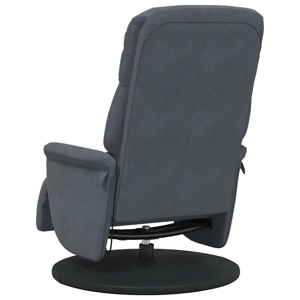 Grey Velvet Massage Recliner for Home Use