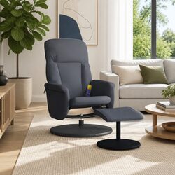 Versatile Dark Grey Velvet Massage Recliner for Home Use