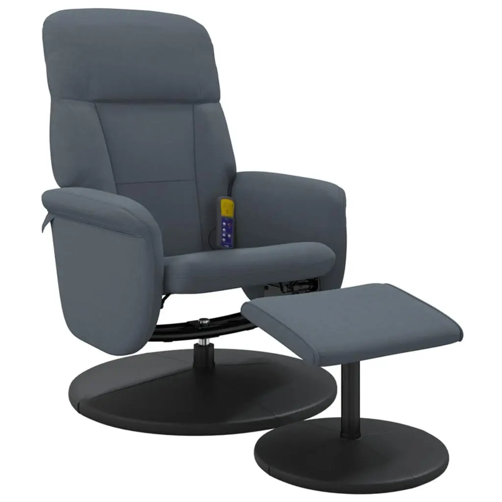 Dark Grey Velvet Massage Recliner for Home Use