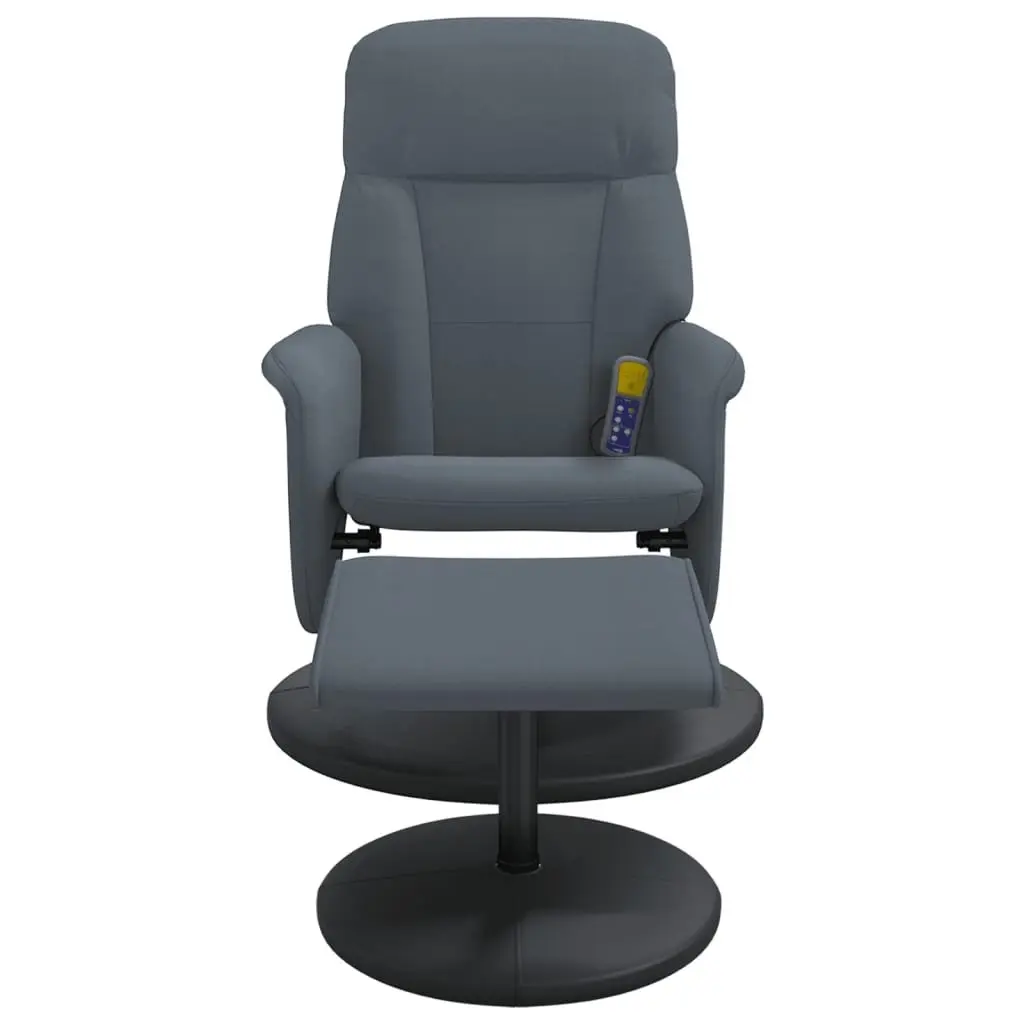 Dark Grey Velvet Massage Recliner for Home Use