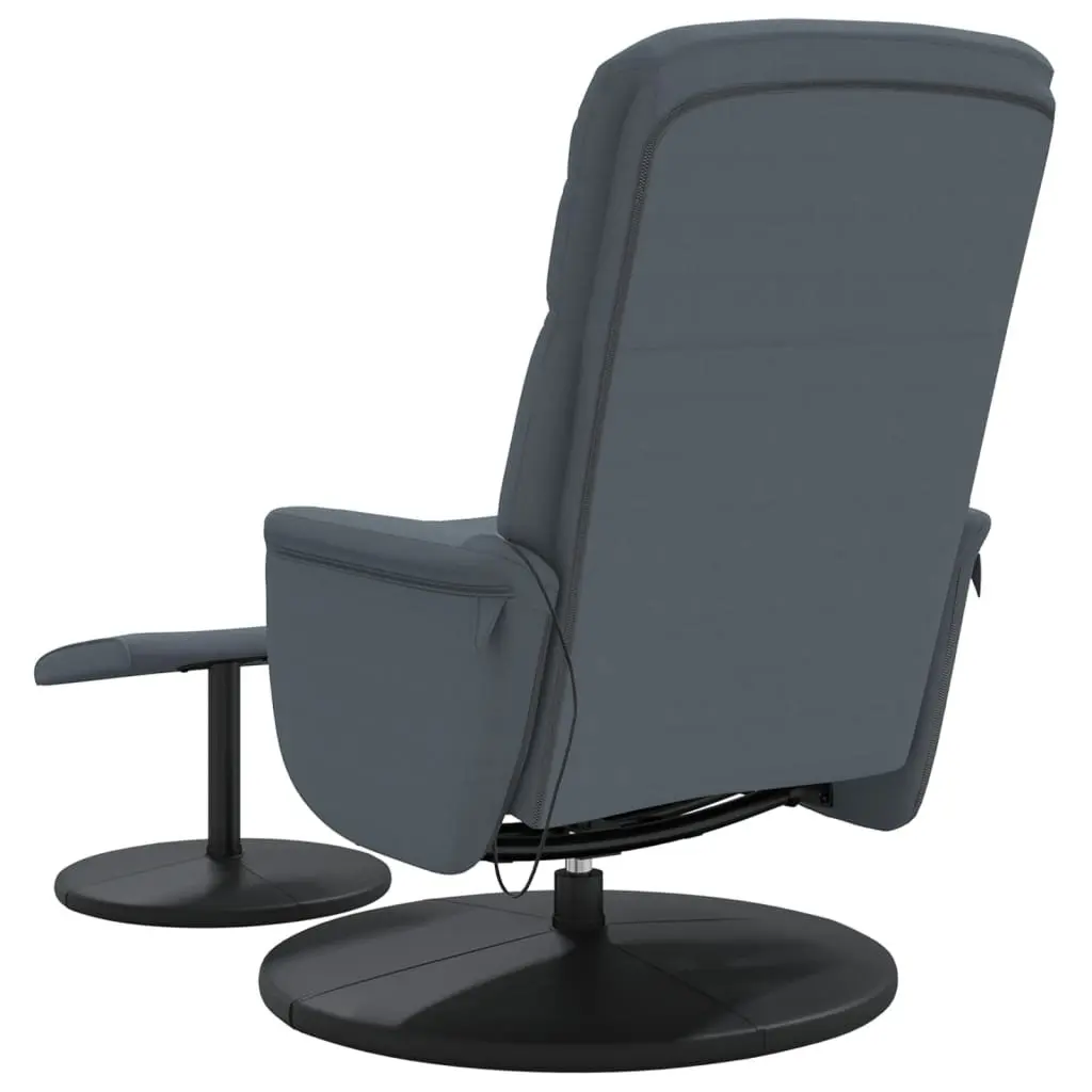 Dark Grey Velvet Massage Recliner for Home Use