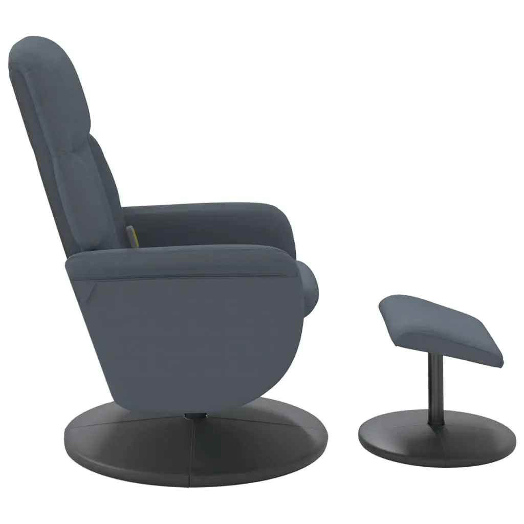 Dark Grey Velvet Massage Recliner for Home Use
