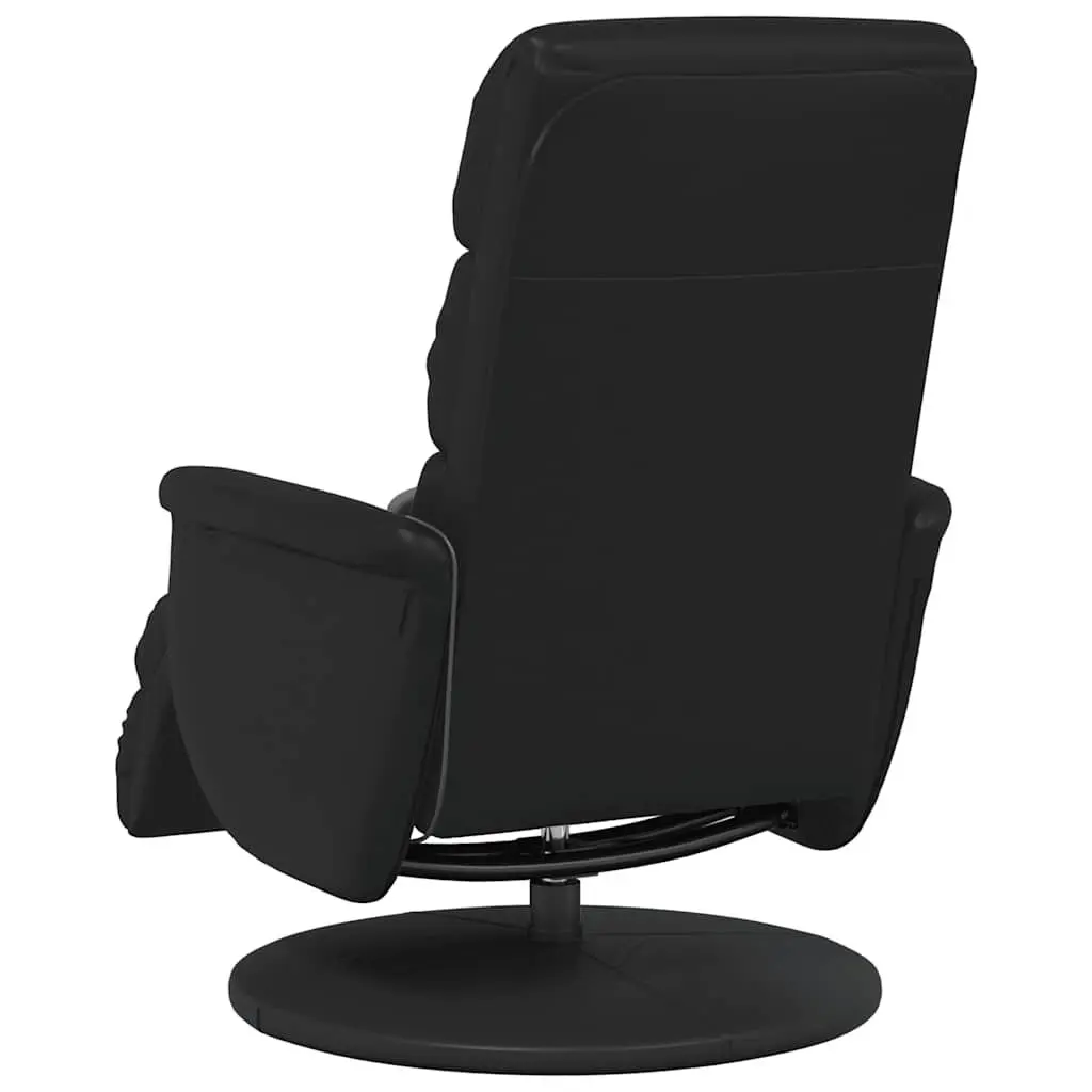 Massage Recliner Chair with Footrest 360 Swivel Vibration Armchair Black