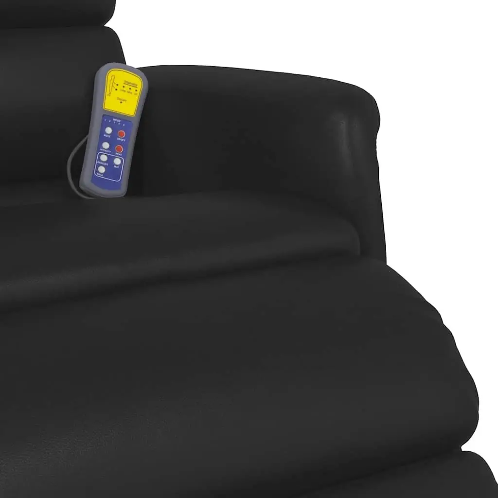 Massage Recliner Chair with Footrest 360 Swivel Vibration Armchair Black