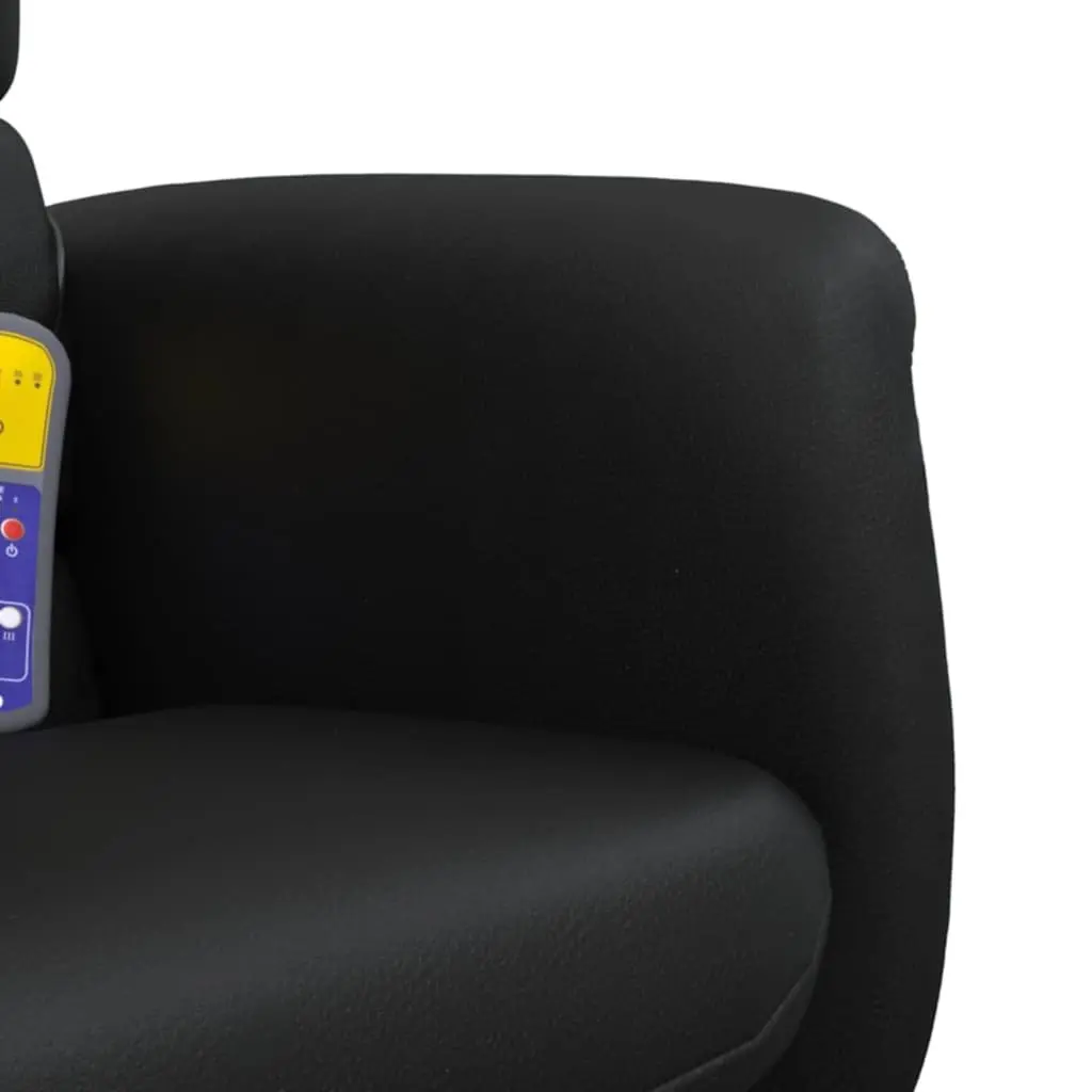 Massage Recliner Chair Faux Leather 360 Degree Swivel Black with Footstool