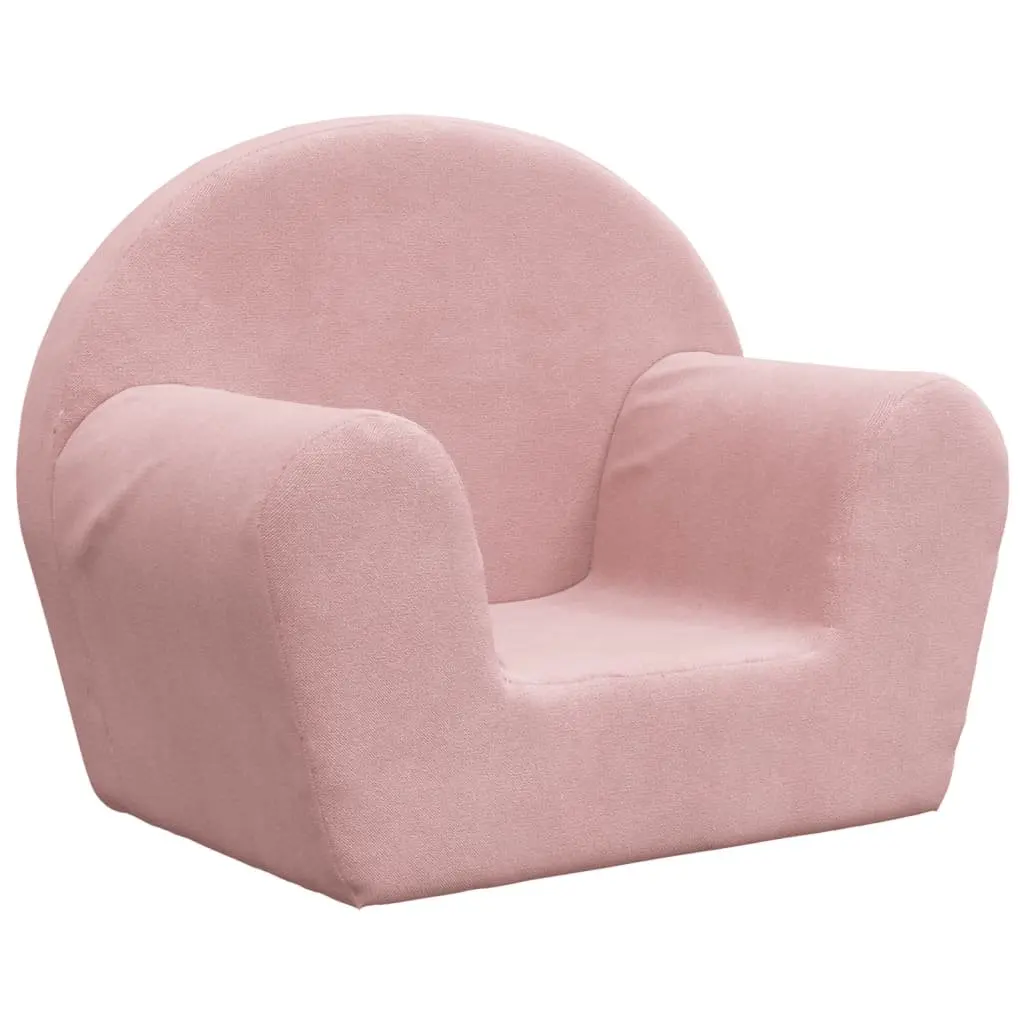 Kids Sofa Soft Plush Pink Removable Washable Cover