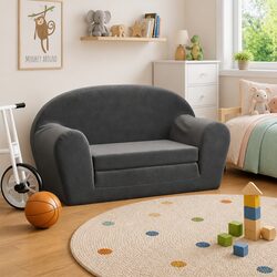 Anthracite Kids Sofa Bed for Playrooms