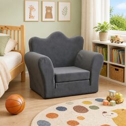 Kids Sofa Bed Folding 2-in-1 Armchair Toddler Soft Plush Removable Cover
