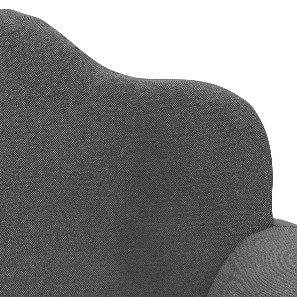 Kids Sofa Bed Plush 2-Seater Anthracite Soft Fold-Out Armchair