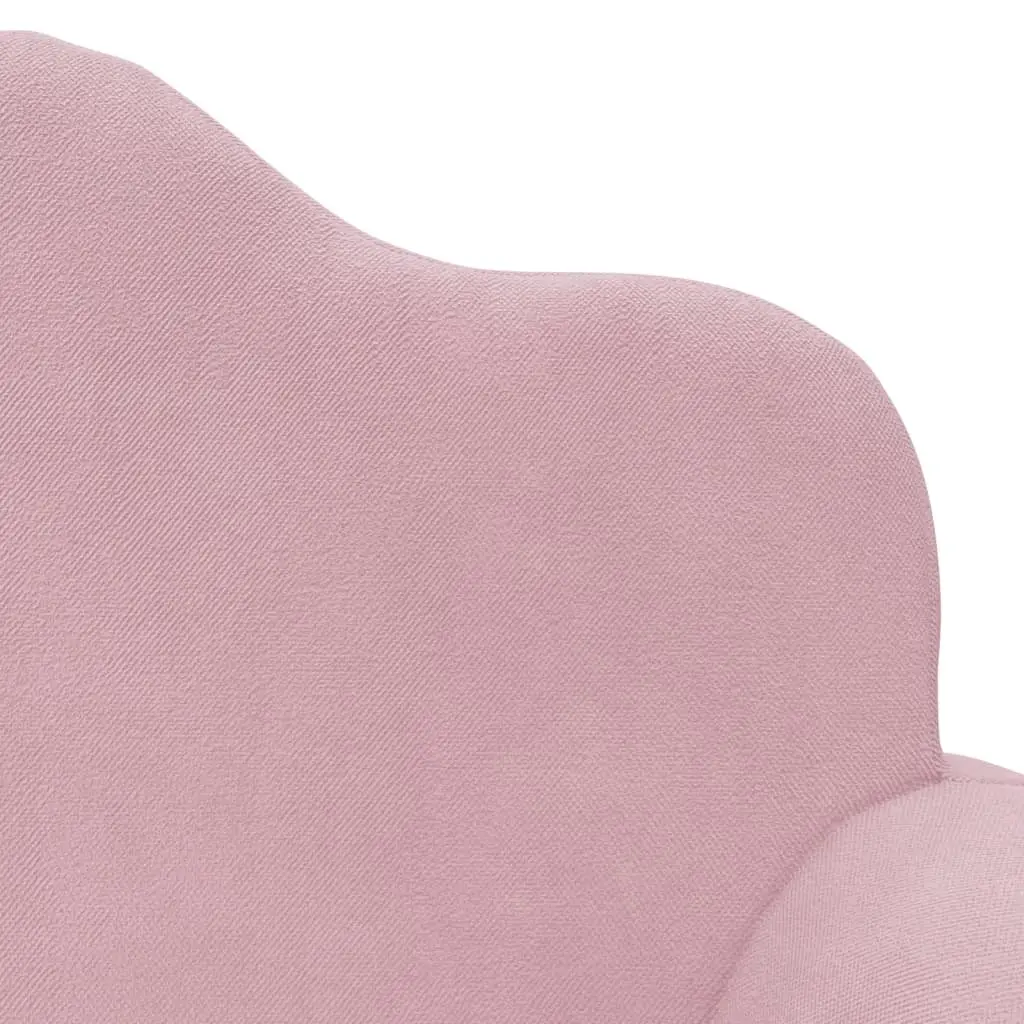 Kids Sofa Bed Soft Plush 2-Seater Folding Armchair Pink
