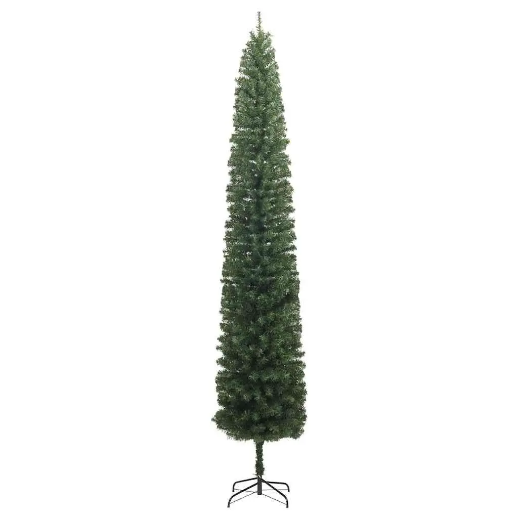 Slim Christmas Tree 270cm Artificial Green with Stand Holiday Decoration Pencil