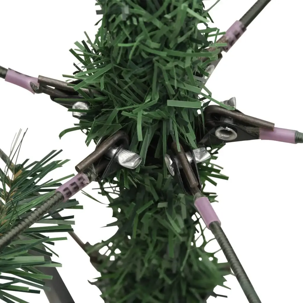 Artificial Hinged Christmas Tree 120cm Green with Cones Pine Needles Holiday