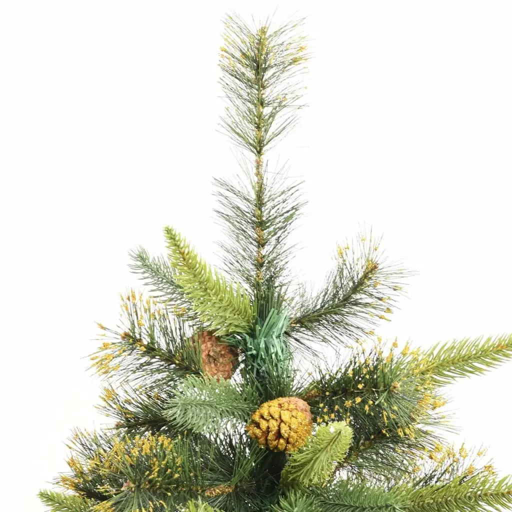 Artificial Christmas Tree Hinged Construction 180cm Green PE Tips Cones