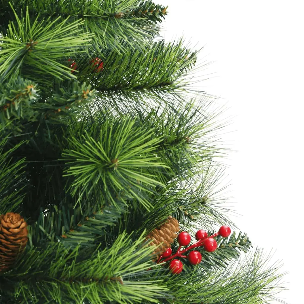 Artificial Christmas Tree Hinged Construction 150cm Green with Cones and Berries