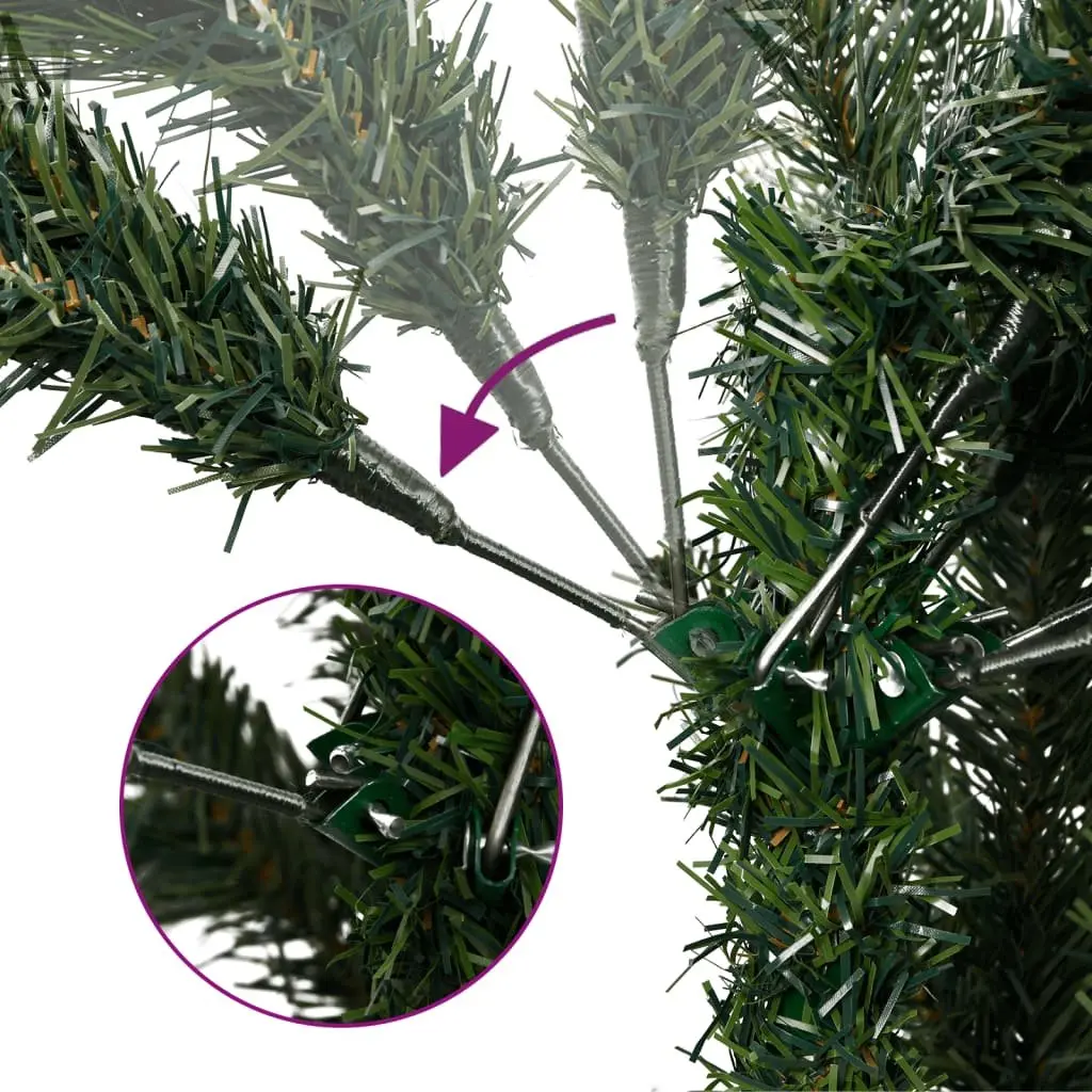 Artificial Hinged Christmas Tree White 150cm with Cones and Berries