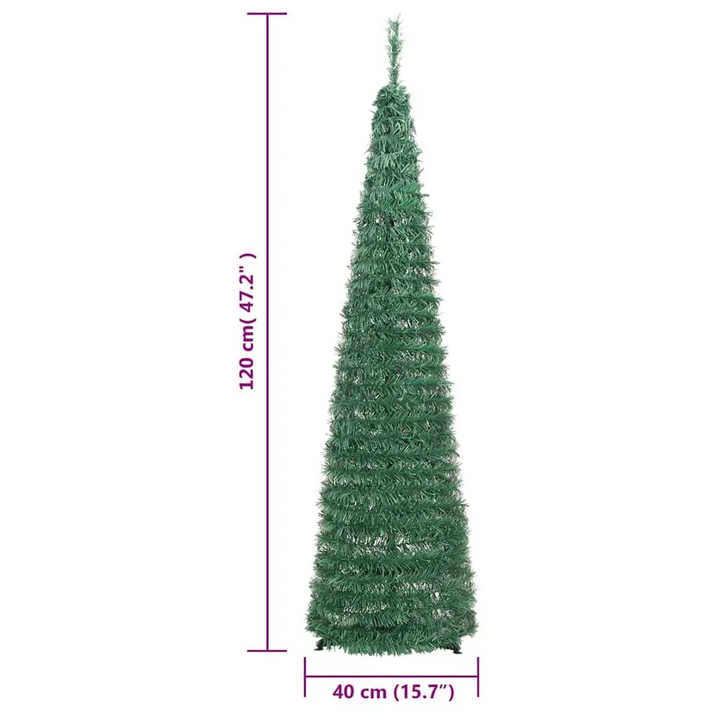 Artificial Christmas Tree PVC 120cm Green with 50 LEDs 8 Lighting Modes
